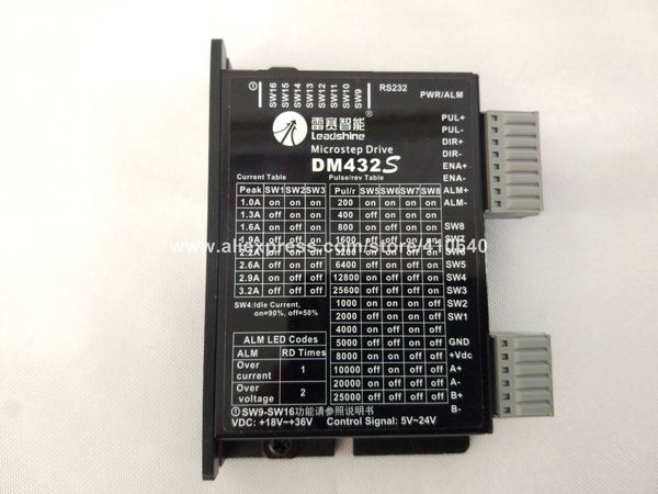 new leadshine dsp 2 phse stepper motor drive dm432s max 36 vdc suitabe for nema 15 nema 17 nema 23 stepper motor
new leadshine dsp 2 phse stepper motor drive dm432s max 36 vdc suitabe for nema 15 nema 17 nema 23 stepper motor