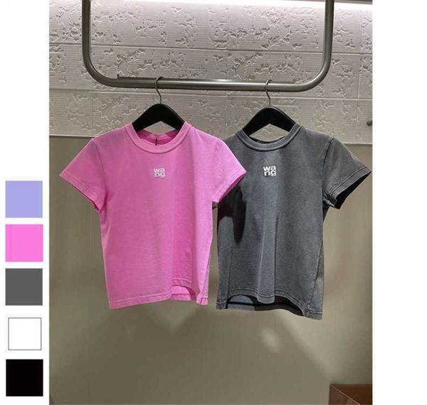 aw king 2023 spring designer summer new women's cotton foam letter printing wang old short-sleeved t-shirts, White
aw king 2023 spring designer summer new women's cotton foam letter printing wang old short-sleeved t-shirts, White