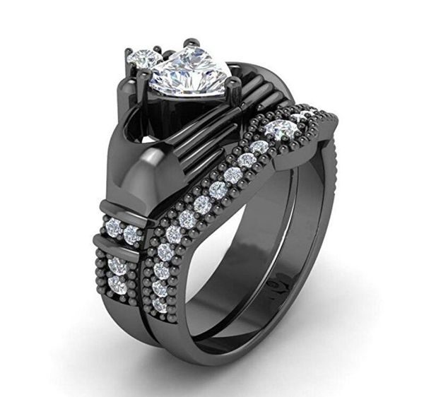 victoria wieck claddagh luxury jewelry choucong 10kt black gold filled white z cz diamond gemstones women wedding birdal ring 8453760, Slivery;golden
victoria wieck claddagh luxury jewelry choucong 10kt black gold filled white z cz diamond gemstones women wedding birdal ring 8453760, Slivery;golden
