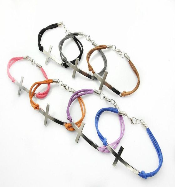 fashion jewelry cross multicolor charm leather bracelet for women 70pcslot mix color3695101, Golden;silver
fashion jewelry cross multicolor charm leather bracelet for women 70pcslot mix color3695101, Golden;silver
