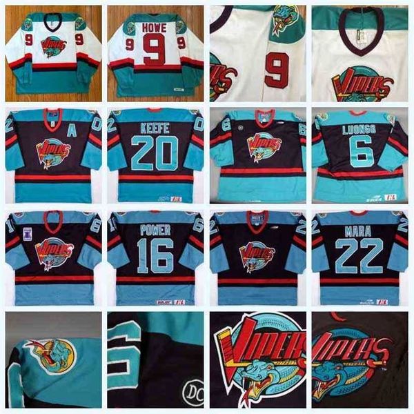 c2604 c202 detroit vipers 6 chris luongo 9 gordie howe 25 dan kesa 22 paul mara 16 chad power shannon finn 1997 turner cup championship jers, Black
c2604 c202 detroit vipers 6 chris luongo 9 gordie howe 25 dan kesa 22 paul mara 16 chad power shannon finn 1997 turner cup championship jers, Black