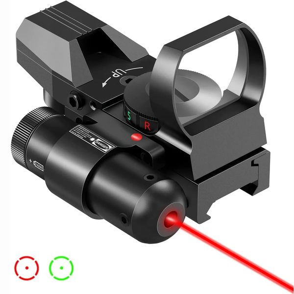 tactical riflescope with laser hunting optics red green projected dot sight reflex 4 reticle scope collimator sight for 20mm rai
tactical riflescope with laser hunting optics red green projected dot sight reflex 4 reticle scope collimator sight for 20mm rai