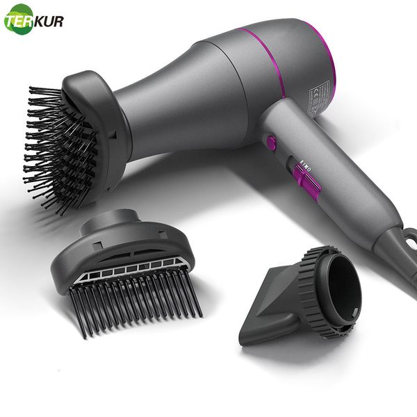 Dryers 1800W Professional Hair Dryer and Cold Strong Wind Powerful Blower Constant Temperature 1 collecting 2 Air Comb Nozzle 3Gear 230603, Black
Dryers 1800W Professional Hair Dryer and Cold Strong Wind Powerful Blower Constant Temperature 1 collecting 2 Air Comb Nozzle 3Gear 230603, Black