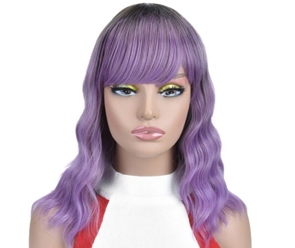 16inch colorful short curly synthetic wig high temperature resistant water wave style multiple options revamp your style now, Black
16inch colorful short curly synthetic wig high temperature resistant water wave style multiple options revamp your style now, Black