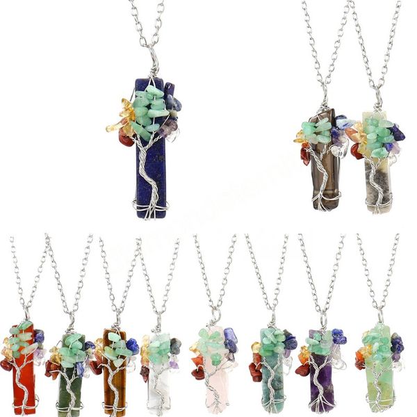 handmade woven tree of life metal wire wrapped irregular crystal pendant necklace for women girls amethyst necklace gifts, Silver
handmade woven tree of life metal wire wrapped irregular crystal pendant necklace for women girls amethyst necklace gifts, Silver
