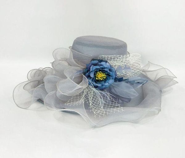 wide brim hats women mesh veil sun hat ruffles artificial flower feather large party wedding fascinator cap d08e13722476, Blue;gray
wide brim hats women mesh veil sun hat ruffles artificial flower feather large party wedding fascinator cap d08e13722476, Blue;gray