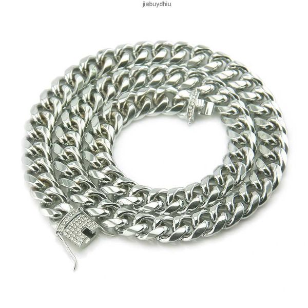 hip hop 14mm sliver gold alloy cuban chains necklace for men jewelry bordillo cadena cubana, Silver
hip hop 14mm sliver gold alloy cuban chains necklace for men jewelry bordillo cadena cubana, Silver