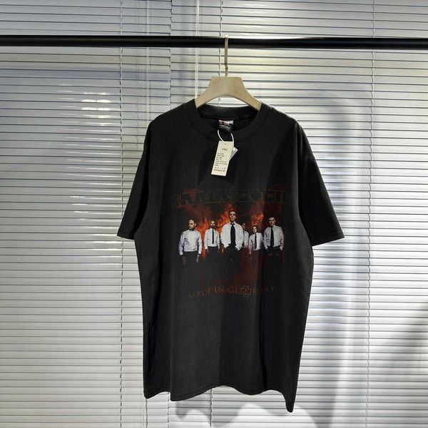correct german tank band suit thief print short sleeve washed old t-shirt, White;black
correct german tank band suit thief print short sleeve washed old t-shirt, White;black