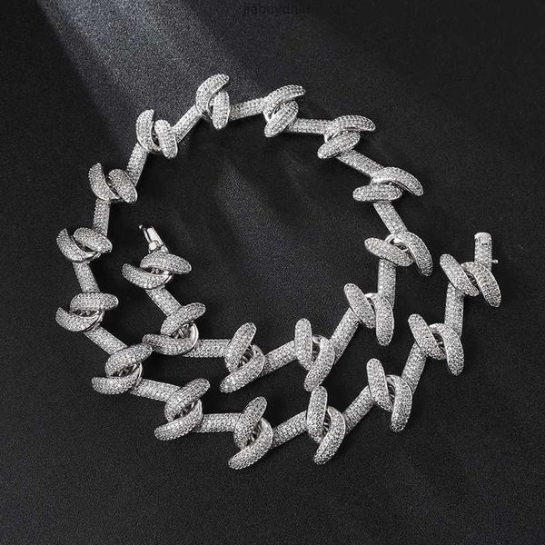 22mm iced out box buckle thorns barbwire men chain miami cuban necklace hip hop jewelry, Silver
22mm iced out box buckle thorns barbwire men chain miami cuban necklace hip hop jewelry, Silver