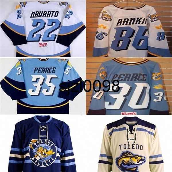 sj98 toledo walleye 22 naurato 86 evan rankin 30 pearce 35 pearce mens womens youth 100% embroidery custom any name or number hockey jerseys, Black
sj98 toledo walleye 22 naurato 86 evan rankin 30 pearce 35 pearce mens womens youth 100% embroidery custom any name or number hockey jerseys, Black