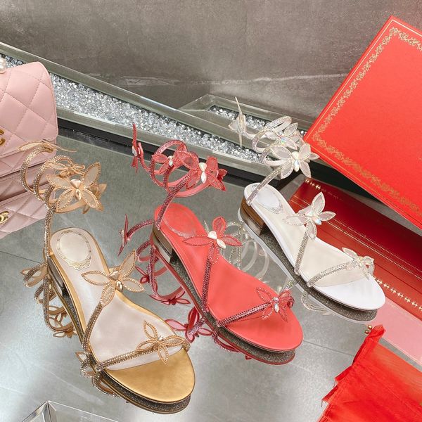 flat heel flower sandals rene caovilla snake shaped winding with bare feet shoe designers crystal rhinestone stiletto heel slippers 35-43 wo, Black
flat heel flower sandals rene caovilla snake shaped winding with bare feet shoe designers crystal rhinestone stiletto heel slippers 35-43 wo, Black
