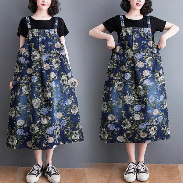 dresses denim print suspender dress female summer 2021 new retro large size split dress trendy vintage flower jeans sundress women zh721, Black;gray
dresses denim print suspender dress female summer 2021 new retro large size split dress trendy vintage flower jeans sundress women zh721, Black;gray