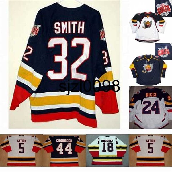sj98 barrie colts 18 rick hwodeky 5 cation 24 fab ricci 32 smith 44 crombeen mens womens youth cusotm any name any number hockey jerseys, Black
sj98 barrie colts 18 rick hwodeky 5 cation 24 fab ricci 32 smith 44 crombeen mens womens youth cusotm any name any number hockey jerseys, Black