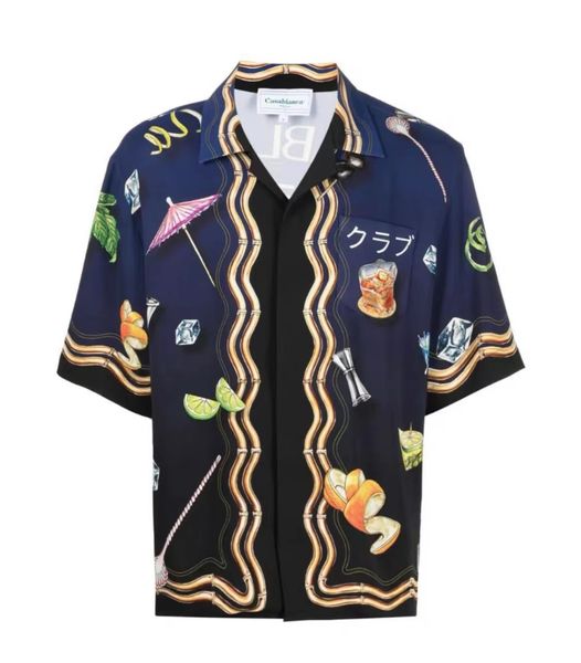 casablanca new mens shirts prairie green print loose british silk shirt short sleeve designer tees womens summer casablanc beach 7hts, White;black
casablanca new mens shirts prairie green print loose british silk shirt short sleeve designer tees womens summer casablanc beach 7hts, White;black