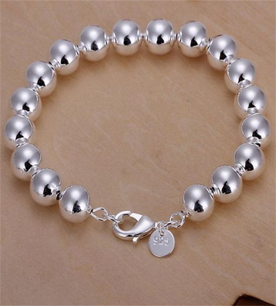 10pcslot whole 925 sterling silver plated 10m bead bracelet solid lknspch1362744328, Black
10pcslot whole 925 sterling silver plated 10m bead bracelet solid lknspch1362744328, Black