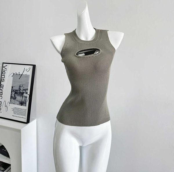 cropped knit tank designer diesel t-shirt hollow out tee womens knits women sleeveless yoga summer tees vests2023, White
cropped knit tank designer diesel t-shirt hollow out tee womens knits women sleeveless yoga summer tees vests2023, White