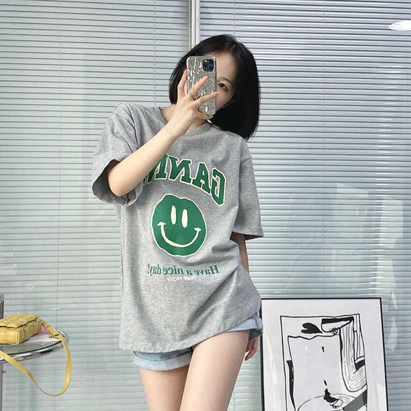 chaopai women's new summer loose korean round neck half sleeve smiling face printed short sleeve top, White
chaopai women's new summer loose korean round neck half sleeve smiling face printed short sleeve top, White