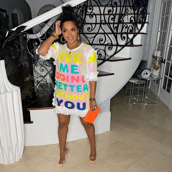dresses cm.yaya women letter sequins oneck half sleeve tee style slim dress 2022 summer club street elegant pencil dresses vestido, Black;gray
dresses cm.yaya women letter sequins oneck half sleeve tee style slim dress 2022 summer club street elegant pencil dresses vestido, Black;gray