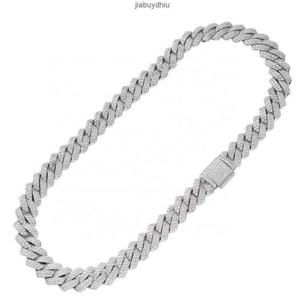 iced out chain real gold color brass and two rows zircon hip hop 13mm width rhombus cuban necklace, Silver
iced out chain real gold color brass and two rows zircon hip hop 13mm width rhombus cuban necklace, Silver