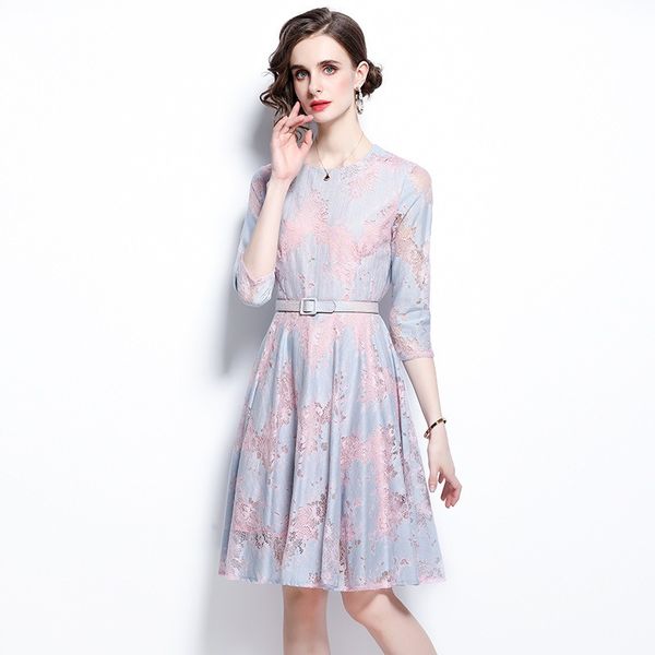 2023 new summer european station fashion: women's lace a-line dress with quarter sleeves, crew neck, hook hollow lace details - basic &, Black;gray
2023 new summer european station fashion: women's lace a-line dress with quarter sleeves, crew neck, hook hollow lace details - basic &, Black;gray