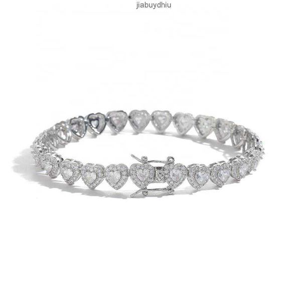 new iced out real gold color brass with hip hop bling zircon love heart tennis chain bracelet, Silver
new iced out real gold color brass with hip hop bling zircon love heart tennis chain bracelet, Silver