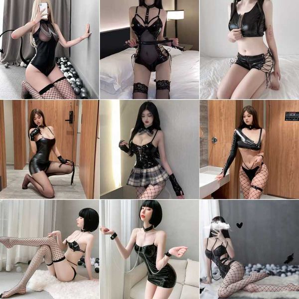 set black leather erotic suit sets for women cosplay costume motorcycle clothes dress bodysuit lingerie exotic uniform j230603, Red;black
set black leather erotic suit sets for women cosplay costume motorcycle clothes dress bodysuit lingerie exotic uniform j230603, Red;black