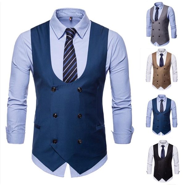 blazers men's suit vest new ushaped collar solid color men's business casual vest doublebreasted men's simple basic fashion m, White;black
blazers men's suit vest new ushaped collar solid color men's business casual vest doublebreasted men's simple basic fashion m, White;black