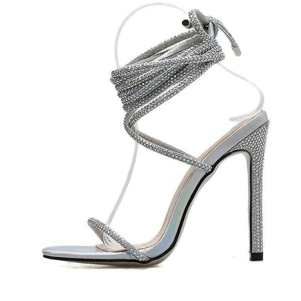 nxy sandals silver crystal rhinestone women summer ankle lace-up open toe thin high heel wedding dress shoes 230511, Black
nxy sandals silver crystal rhinestone women summer ankle lace-up open toe thin high heel wedding dress shoes 230511, Black