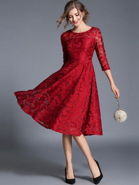 dresses summer ladies dress new slim fit and slim midlength lace swing dress temperament party office elegance bandage dresses, Black;gray
dresses summer ladies dress new slim fit and slim midlength lace swing dress temperament party office elegance bandage dresses, Black;gray