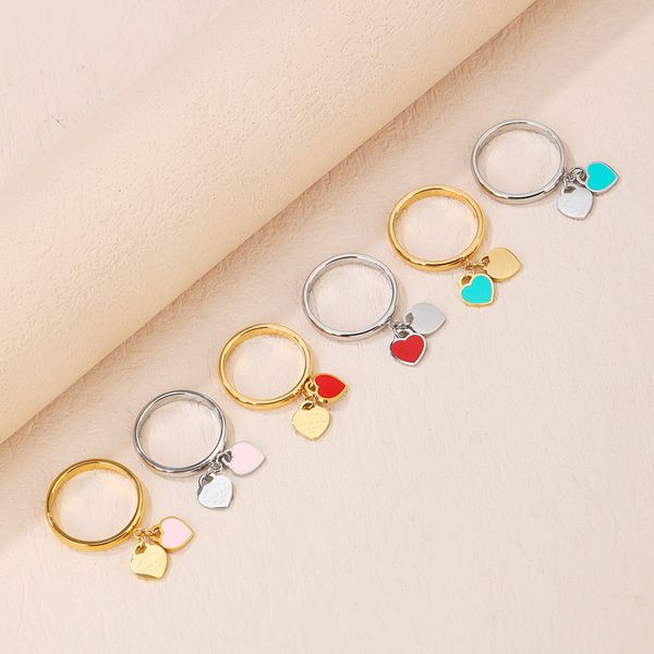 t home high-quality design rose gold titanium steel heart simple female ring style new korean version of peach heart titanium steel couple c, Silver
t home high-quality design rose gold titanium steel heart simple female ring style new korean version of peach heart titanium steel couple c, Silver