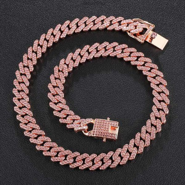 rq 12mm pink cuban chain iced out rhinestone zinc alloy rose gold plating miami link necklace wholesale jewelry, Silver
rq 12mm pink cuban chain iced out rhinestone zinc alloy rose gold plating miami link necklace wholesale jewelry, Silver