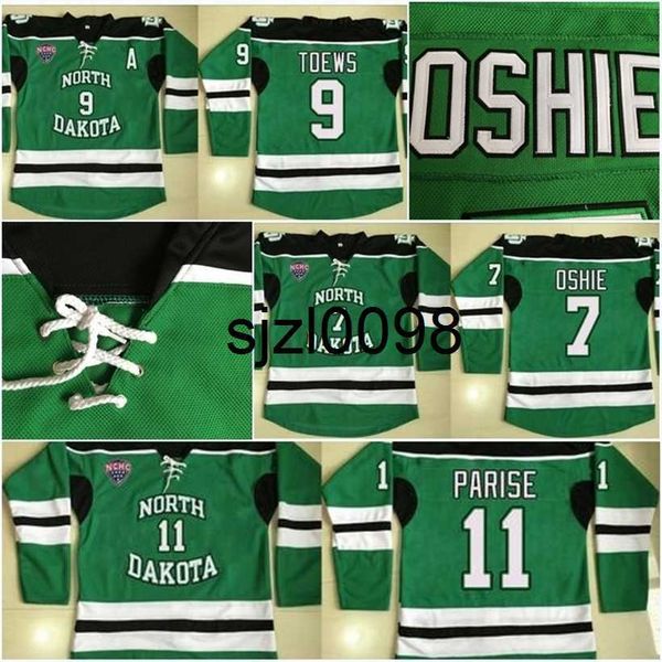 sj98 north dakota fighting sioux 3 tucker poolman 7 tj oshie 9 jonathan toews 11 zach parise 16 brock boeser men's 100% stitched hockey, Black
sj98 north dakota fighting sioux 3 tucker poolman 7 tj oshie 9 jonathan toews 11 zach parise 16 brock boeser men's 100% stitched hockey, Black