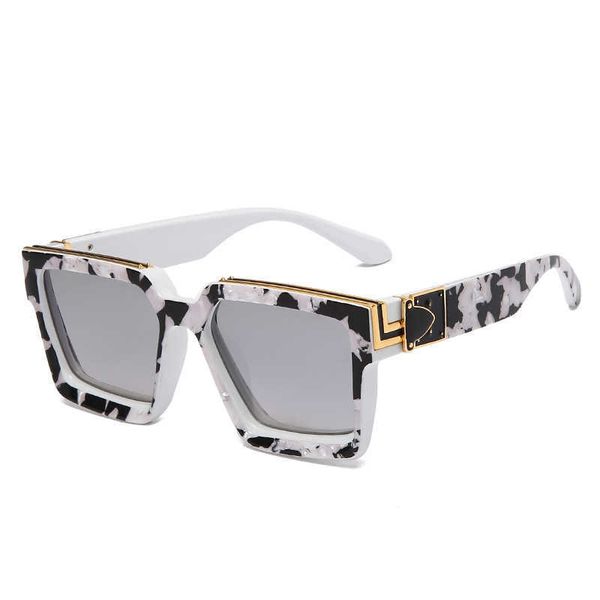 21 new marbling net red same personalized millionaire sun uv sunglasses, White;black
21 new marbling net red same personalized millionaire sun uv sunglasses, White;black