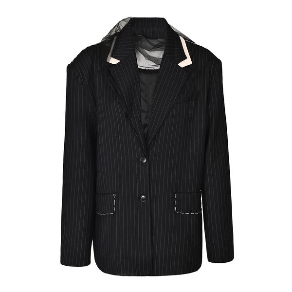womens suits blazers fashion masculine-cut blazer with contrasting details women's clothing ba027, White;black
womens suits blazers fashion masculine-cut blazer with contrasting details women's clothing ba027, White;black