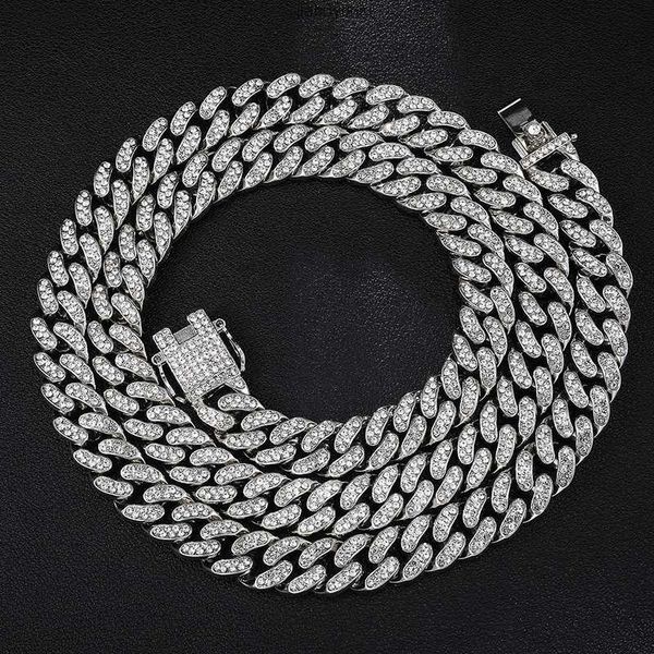 iced out paved rhinestones 1set 13mm silver color full miami curb cuban chain cz bling rapper necklaces for men hip hop jewelry
iced out paved rhinestones 1set 13mm silver color full miami curb cuban chain cz bling rapper necklaces for men hip hop jewelry