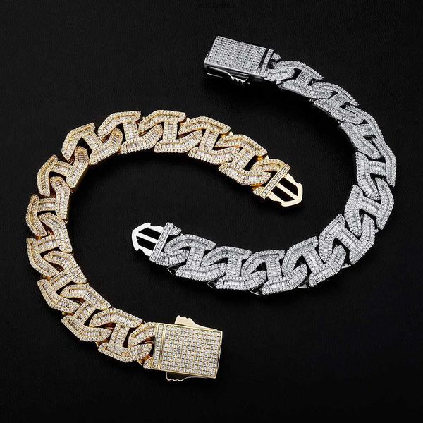 rq mens bracelet 16mm prong baguette curb chain iced cubic zirconia hip hop rapper luxury jewelry gift party, Silver
rq mens bracelet 16mm prong baguette curb chain iced cubic zirconia hip hop rapper luxury jewelry gift party, Silver