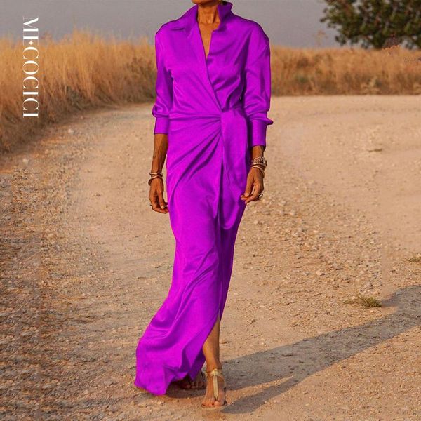 dresses mecocici women dress casual elegant solid lapel v neck long sleeve tie up pleated slit satin dresses high streetwear, Black;gray
dresses mecocici women dress casual elegant solid lapel v neck long sleeve tie up pleated slit satin dresses high streetwear, Black;gray