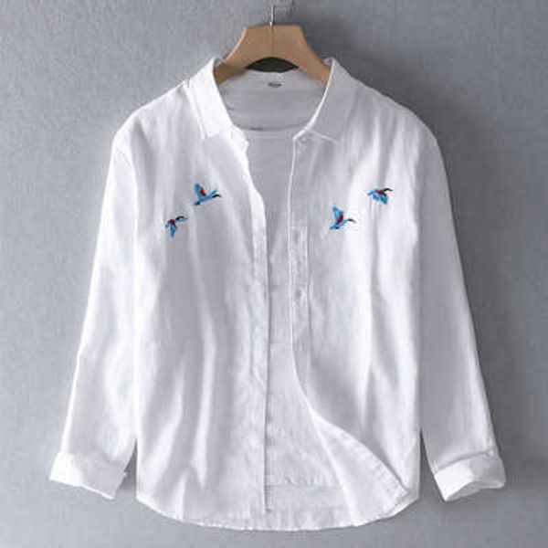 style embroidery chinese cotton and linen shirt men's casual longsleeved shirt lapel linen shirt explosive style men's clothing c, White;black
style embroidery chinese cotton and linen shirt men's casual longsleeved shirt lapel linen shirt explosive style men's clothing c, White;black