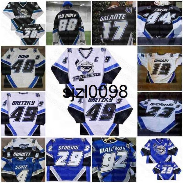 sj98 ceobrent gretzky danbury trashers 2004-05 jersey scott stirling regan kelly fly mie state duhart bialowas luke sellars jon mirasty mike, Black
sj98 ceobrent gretzky danbury trashers 2004-05 jersey scott stirling regan kelly fly mie state duhart bialowas luke sellars jon mirasty mike, Black