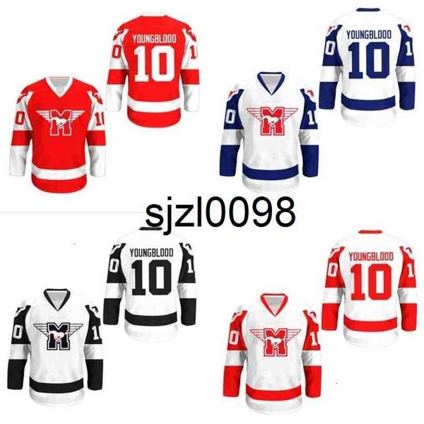 sj98 mustangs hockey jersey 10 youngblood movie rob lowe sewn movie hockey jerseys all stitched white red, Black
sj98 mustangs hockey jersey 10 youngblood movie rob lowe sewn movie hockey jerseys all stitched white red, Black