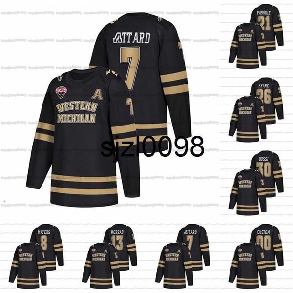 sj98 custom west michigan broncos black ncaa college hockey nchc jersey 7 ronnie attard 26 ethen frank 8 jamal mayers 13 drew worrad 21 josh
sj98 custom west michigan broncos black ncaa college hockey nchc jersey 7 ronnie attard 26 ethen frank 8 jamal mayers 13 drew worrad 21 josh