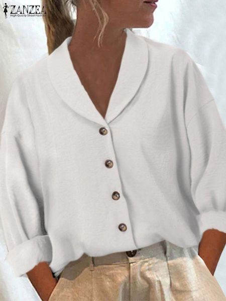 shirts zanzea vintage solid shirts casual loose 2023 lapel collar blouse women spring long sleeve fashion buttons allmatch blusas, White
shirts zanzea vintage solid shirts casual loose 2023 lapel collar blouse women spring long sleeve fashion buttons allmatch blusas, White