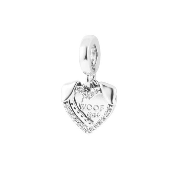 925 sterling silver heart & dog double dangle charm fits pandora bracelet beads diy jewelry for women 2023 new, Black
925 sterling silver heart & dog double dangle charm fits pandora bracelet beads diy jewelry for women 2023 new, Black