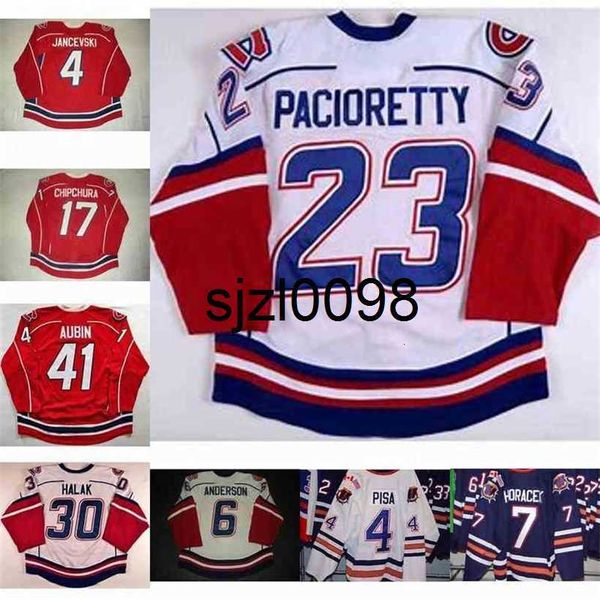 sj98 hamilton 4 dan jancevski 6 chad anderson 41 mathieu aubin 30 jaroslav halak 23 max pacioretty 17 kyle chipchura hockey jersey, Black
sj98 hamilton 4 dan jancevski 6 chad anderson 41 mathieu aubin 30 jaroslav halak 23 max pacioretty 17 kyle chipchura hockey jersey, Black