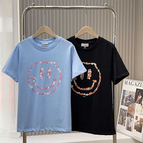 summer new floral big smiling face printed women's t-shirt pullover round neck short sleeve, White
summer new floral big smiling face printed women's t-shirt pullover round neck short sleeve, White