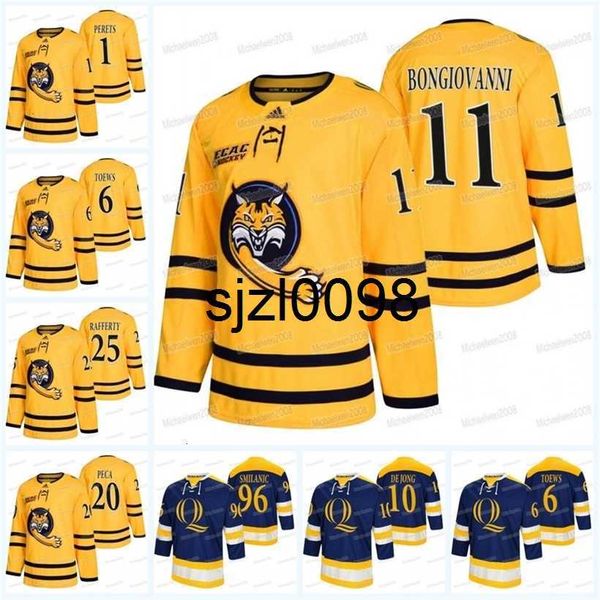 sj98 ncaa quinnipiac bobcats college hockey jersey ty smilanic michael garteig eric hartzell yaniv perets brogan rafferty zach metsa bryan l, Black 
sj98 ncaa quinnipiac bobcats college hockey jersey ty smilanic michael garteig eric hartzell yaniv perets brogan rafferty zach metsa bryan l, Black