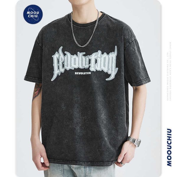 muqiu men's clothing street hip hop loose short sleeve t-shirt men's high street t-shirt top, White;black
muqiu men's clothing street hip hop loose short sleeve t-shirt men's high street t-shirt top, White;black