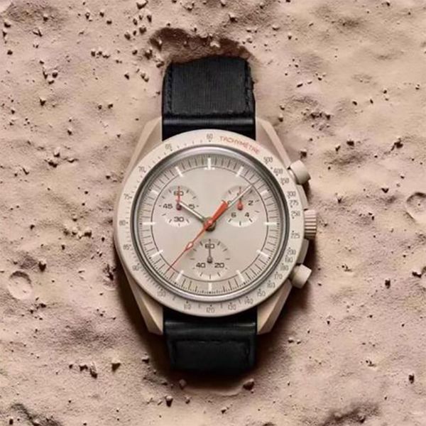 bioceramic planet moon mens watches full function quarz chronograph watch mission to mercury 42mm nylon fashion watch limited edition master, Slivery;brown
bioceramic planet moon mens watches full function quarz chronograph watch mission to mercury 42mm nylon fashion watch limited edition master, Slivery;brown