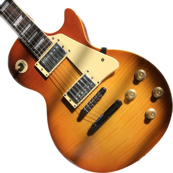 electric guitar with rosewood fingerboard, cream binding, smoke explosion flame maple chrome hardware
electric guitar with rosewood fingerboard, cream binding, smoke explosion flame maple chrome hardware