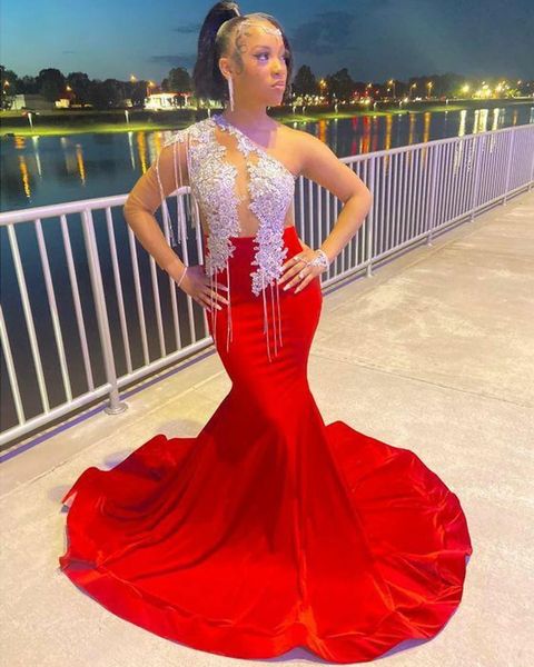 red mermaid black girls black girls prom formal dress 2023 one shoulder lace appliques tassel illusion satin evening birthday party gowns ro
red mermaid black girls black girls prom formal dress 2023 one shoulder lace appliques tassel illusion satin evening birthday party gowns ro